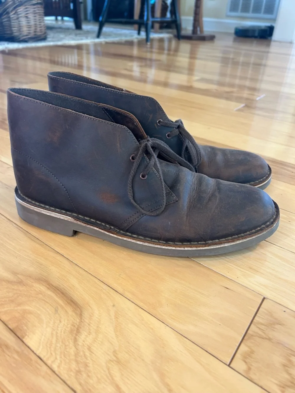 Clarks Bushacre 2 Brown Leather Chukka Boots Quiet Luxury Academia